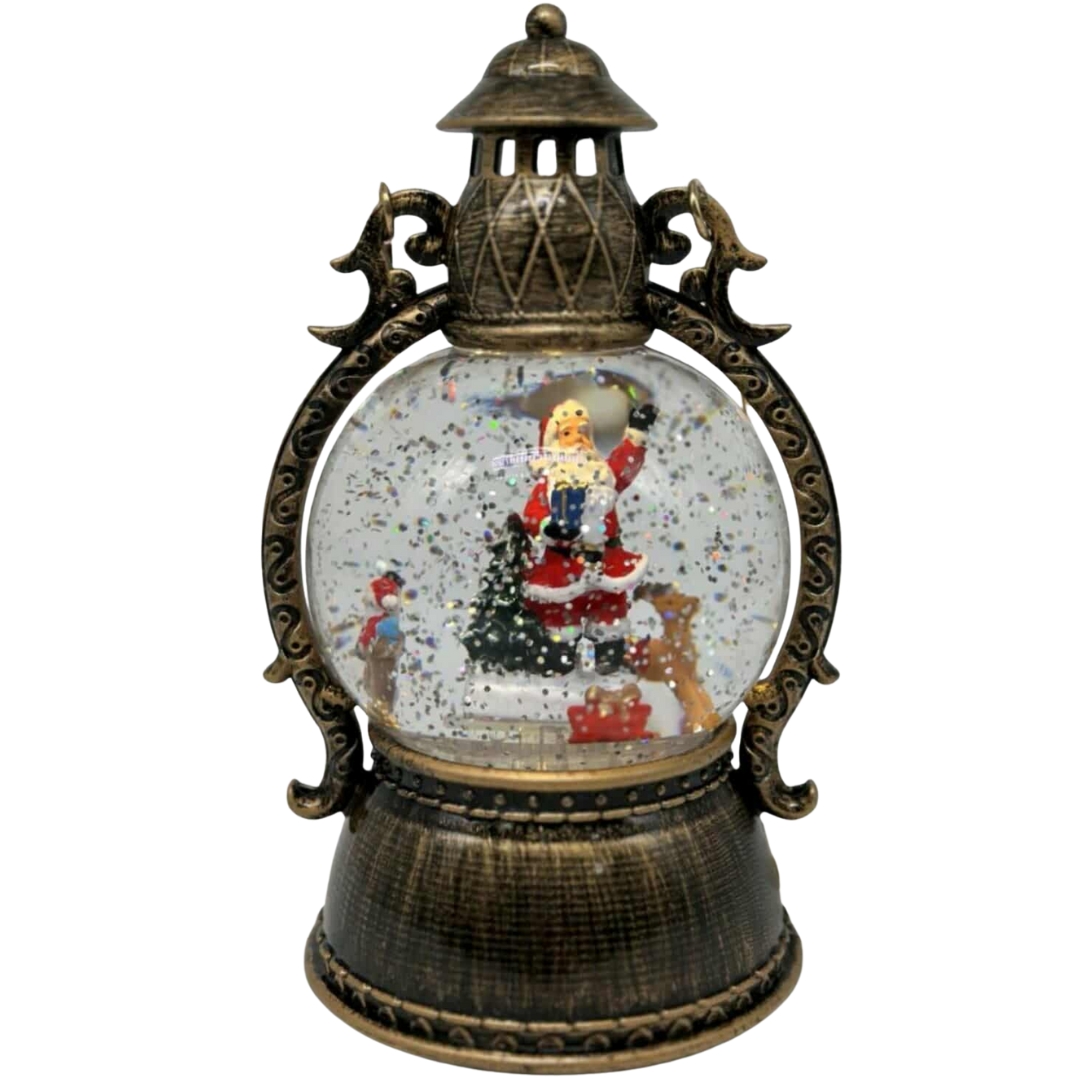 Φωτιζόμενο Χριστουγεννιάτικο Φανάρι Χιονόμπαλα και Άγιο Βασίλη 21 cm Φωτιζόμενο Χριστουγεννιάτικο Φανάρι Χιονόμπαλα και Άγιο Βασίλη 21 cm