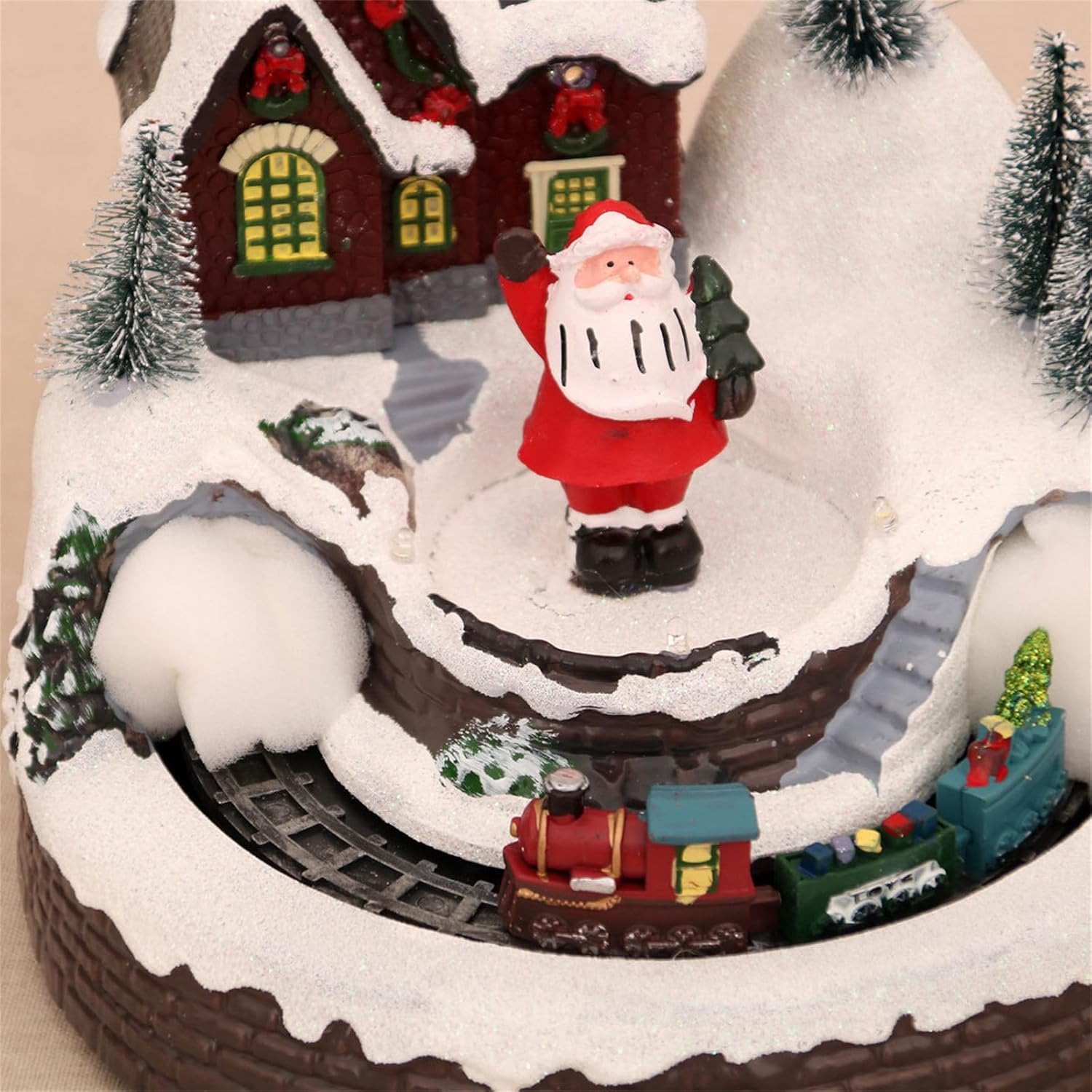 Φωτιζόμενο Χριστουγεννιάτικο Χιονισμένο Χωριό με Κίνηση και Μουσική Φωτιζόμενο Χριστουγεννιάτικο Χιονισμένο Χωριό με Κίνηση και Μουσική