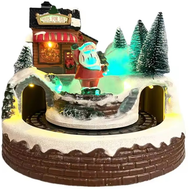 Φωτιζόμενο Χριστουγεννιάτικο Χιονισμένο Χωριό με Κίνηση και Μουσική Φωτιζόμενο Χριστουγεννιάτικο Χιονισμένο Χωριό με Κίνηση και Μουσική