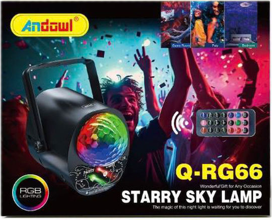 Φωτορυθμικό LED RGB 9W Andowl με Τηλεχειριστήριο Φωτορυθμικό LED RGB 9W Andowl με Τηλεχειριστήριο