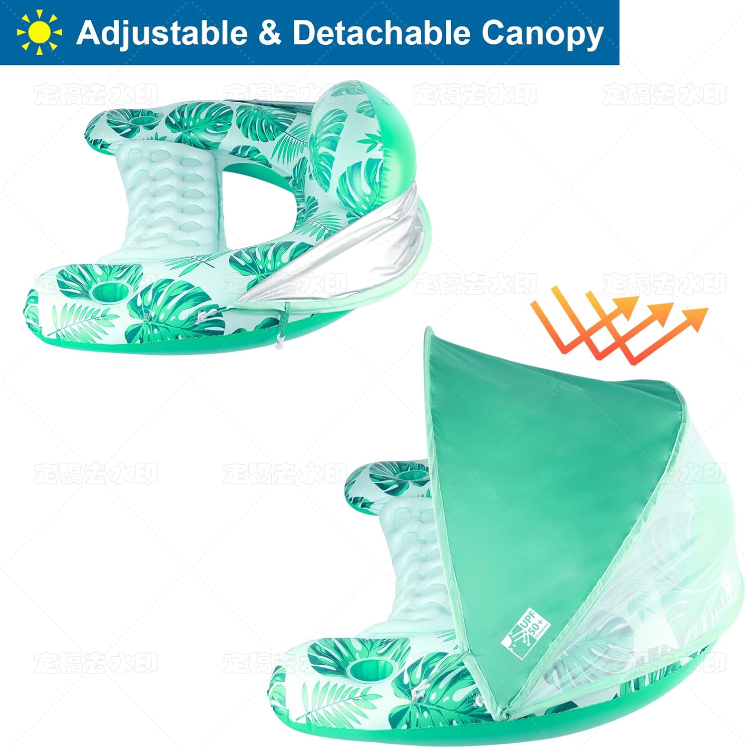 Φουσκωτή Καρέκλα Με Σκίαστρο Και Ποτηροθήκη Ιδανική για Πισίνα Και Θάλασσα 118x93cm Φουσκωτή Καρέκλα Με Σκίαστρο Και Ποτηροθήκη Ιδανική για Πισίνα Και Θάλασσα 118x93cm