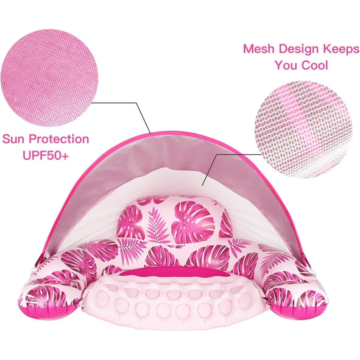 Φουσκωτή Καρέκλα Με Σκίαστρο Και Ποτηροθήκη Ιδανική για Πισίνα Και Θάλασσα 118x93cm Φουσκωτή Καρέκλα Με Σκίαστρο Και Ποτηροθήκη Ιδανική για Πισίνα Και Θάλασσα 118x93cm