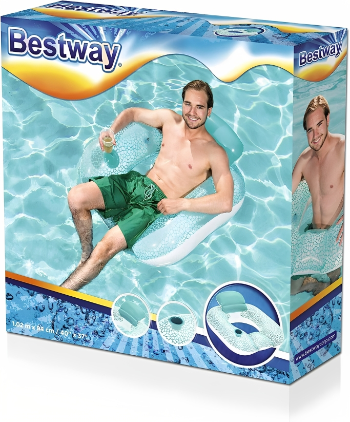 Φουσκωτή Πολυθρόνα - Κουλούρα Θαλάσσης με Ποτηροθήκη - Για Όλη την Οικογένεια - Βestway 102x94 εκ Φουσκωτή Πολυθρόνα - Κουλούρα Θαλάσσης με Ποτηροθήκη - Για Όλη την Οικογένεια - Βestway 102x94 εκ