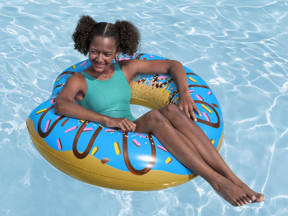 Φουσκωτή Σαμπρέλα Θαλάσσης Donut σε Μπλε Χρώμα Bestway 107cm Φουσκωτή Σαμπρέλα Θαλάσσης Donut σε Μπλε Χρώμα Bestway 107cm