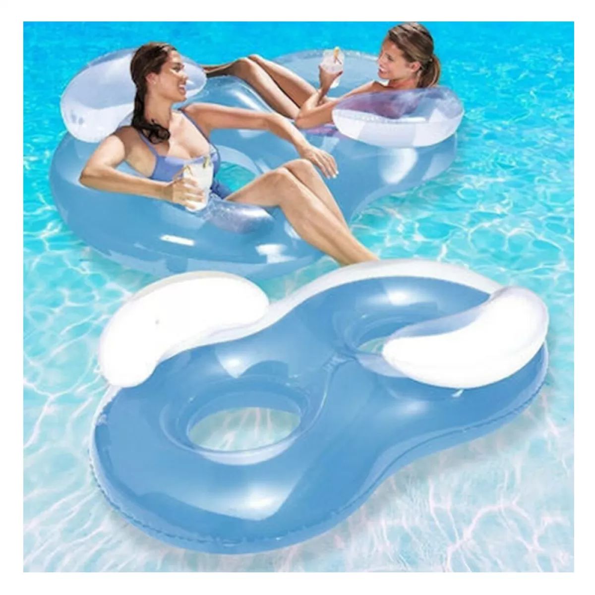 Φουσκωτή Σαμπρέλλα Θαλλάσης 2 Ατόμων με Χειρολαβές Τιρκουάζ 188cm Bestway Φουσκωτή Σαμπρέλλα Θαλλάσης 2 Ατόμων με Χειρολαβές Τιρκουάζ 188cm Bestway