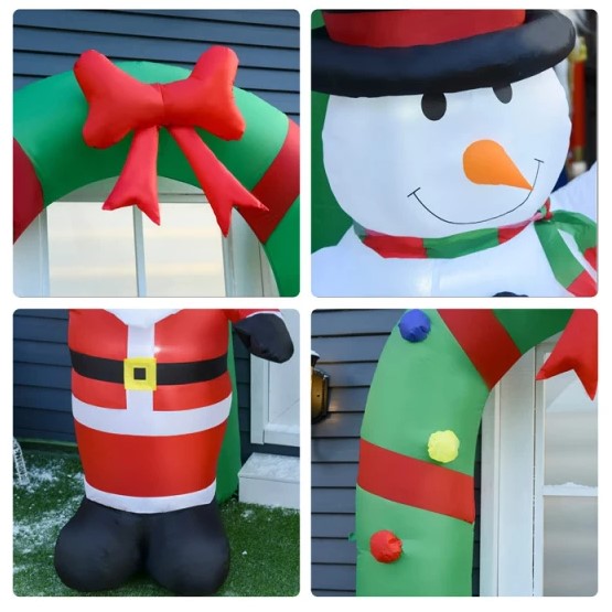 Φουσκωτή Χριστουγεννιάτικη Αψίδα με Άγιο Βασίλη & Χιονάνθρωπο 270 cm με LED Φωτισμό Φουσκωτή Χριστουγεννιάτικη Αψίδα με Άγιο Βασίλη & Χιονάνθρωπο 270 cm με LED Φωτισμό