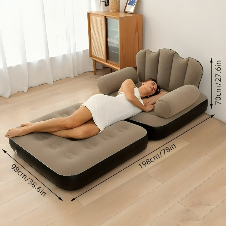 Φουσκωτό Αναδιπλούμενο Στρώμα - Πολυθρόνα με Πλάτη και Μπράτσα Φουσκωτό Αναδιπλούμενο Στρώμα - Πολυθρόνα με Πλάτη και Μπράτσα