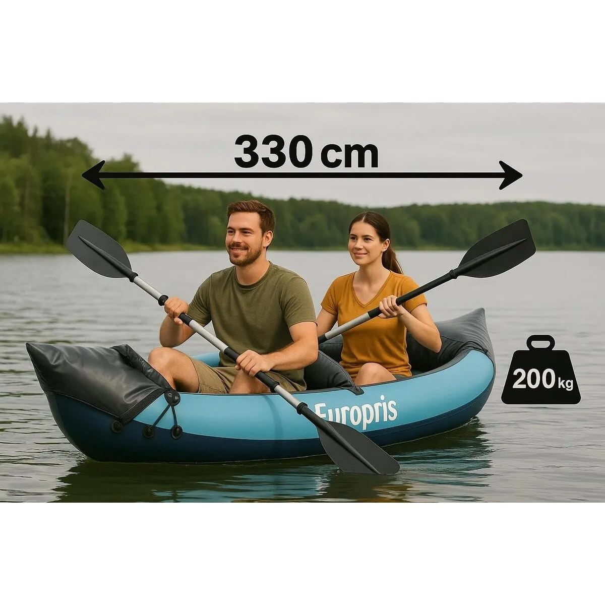 Φουσκωτό Καγιάκ 2 Ατόμων με Τσάντα Μεταφοράς Φουσκωτό Καγιάκ 2 Ατόμων με Τσάντα Μεταφοράς