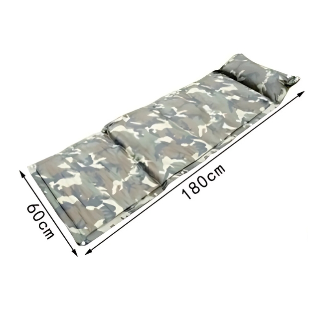 Φουσκωτό Στρώμα Camouflage για Camping με Μαξιλάρι 180 x 60 x 2.5cm Φουσκωτό Στρώμα Camouflage για Camping με Μαξιλάρι 180 x 60 x 2.5cm