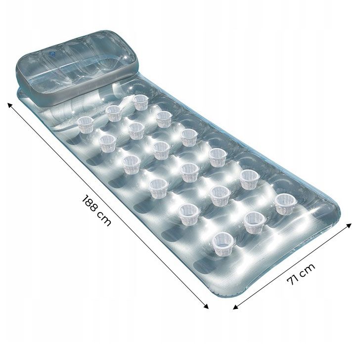 Φουσκωτό Στρώμα Θαλάσσης – Πισίνας Διάφανο 188×71 cm Φουσκωτό Στρώμα Θαλάσσης – Πισίνας Διάφανο 188×71 cm