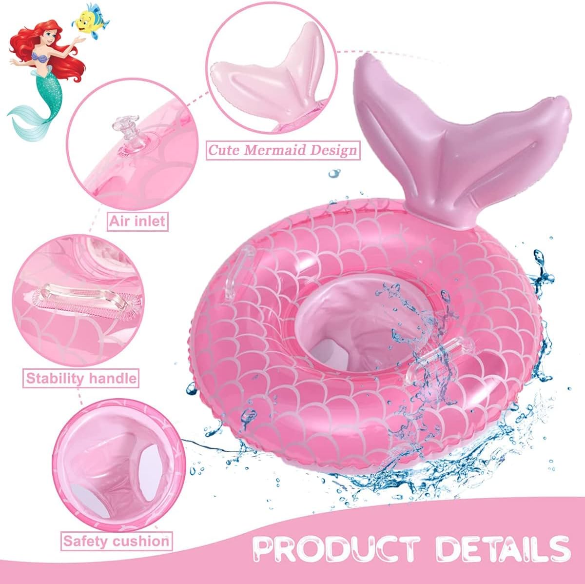 Φουσκωτό Βρεφικό Σωσίβιο Θαλάσσης - Πισίνας με Ουρά Γοργόνας για Ηλικίες 1 - 3 Ετών με Διάμετρο 80cm Φουσκωτό Βρεφικό Σωσίβιο Θαλάσσης - Πισίνας με Ουρά Γοργόνας για Ηλικίες 1 - 3 Ετών με Διάμετρο 80cm