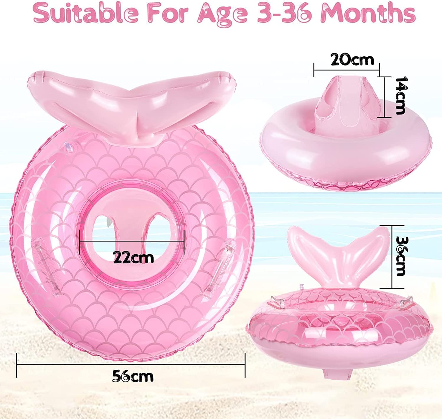 Φουσκωτό Βρεφικό Σωσίβιο Θαλάσσης - Πισίνας με Ουρά Γοργόνας για Ηλικίες 1 - 3 Ετών με Διάμετρο 80cm Φουσκωτό Βρεφικό Σωσίβιο Θαλάσσης - Πισίνας με Ουρά Γοργόνας για Ηλικίες 1 - 3 Ετών με Διάμετρο 80cm