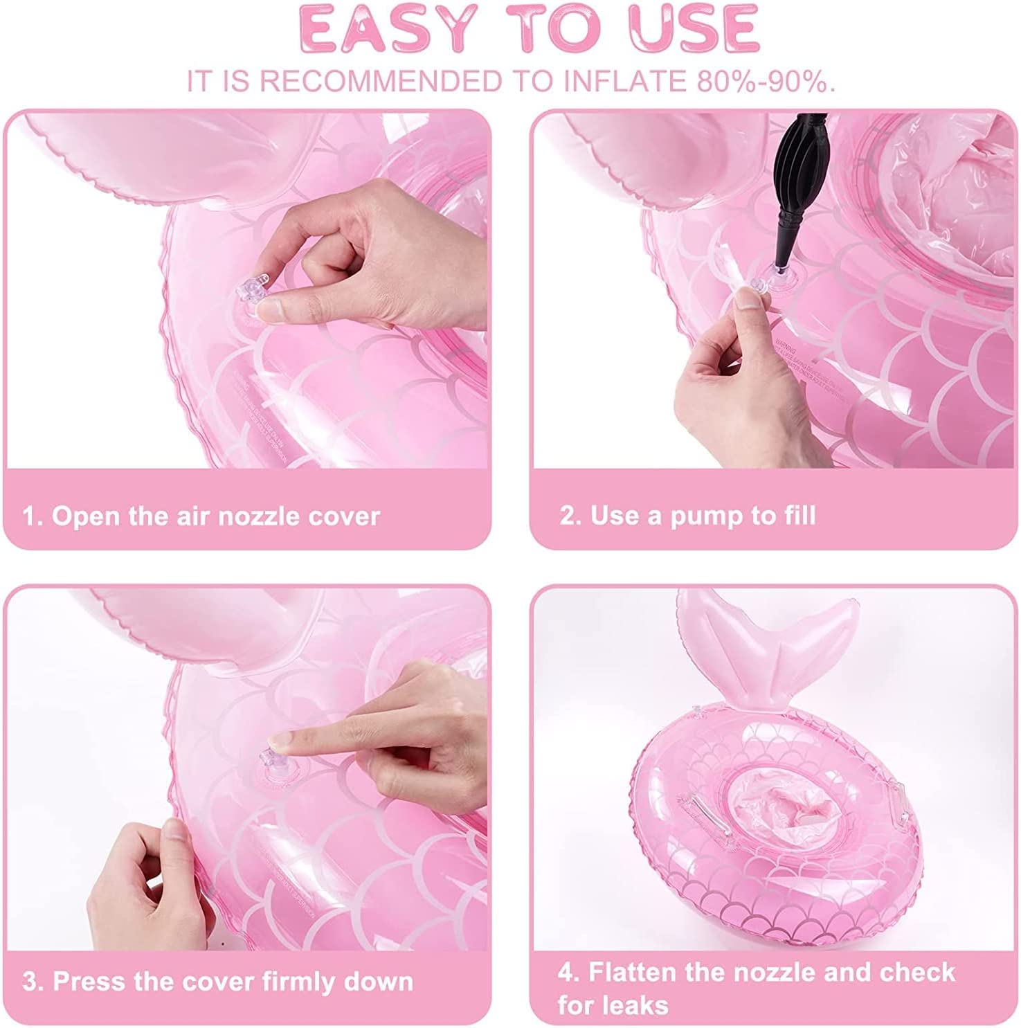 Φουσκωτό Βρεφικό Σωσίβιο Θαλάσσης - Πισίνας με Ουρά Γοργόνας για Ηλικίες 1 - 3 Ετών με Διάμετρο 80cm Φουσκωτό Βρεφικό Σωσίβιο Θαλάσσης - Πισίνας με Ουρά Γοργόνας για Ηλικίες 1 - 3 Ετών με Διάμετρο 80cm