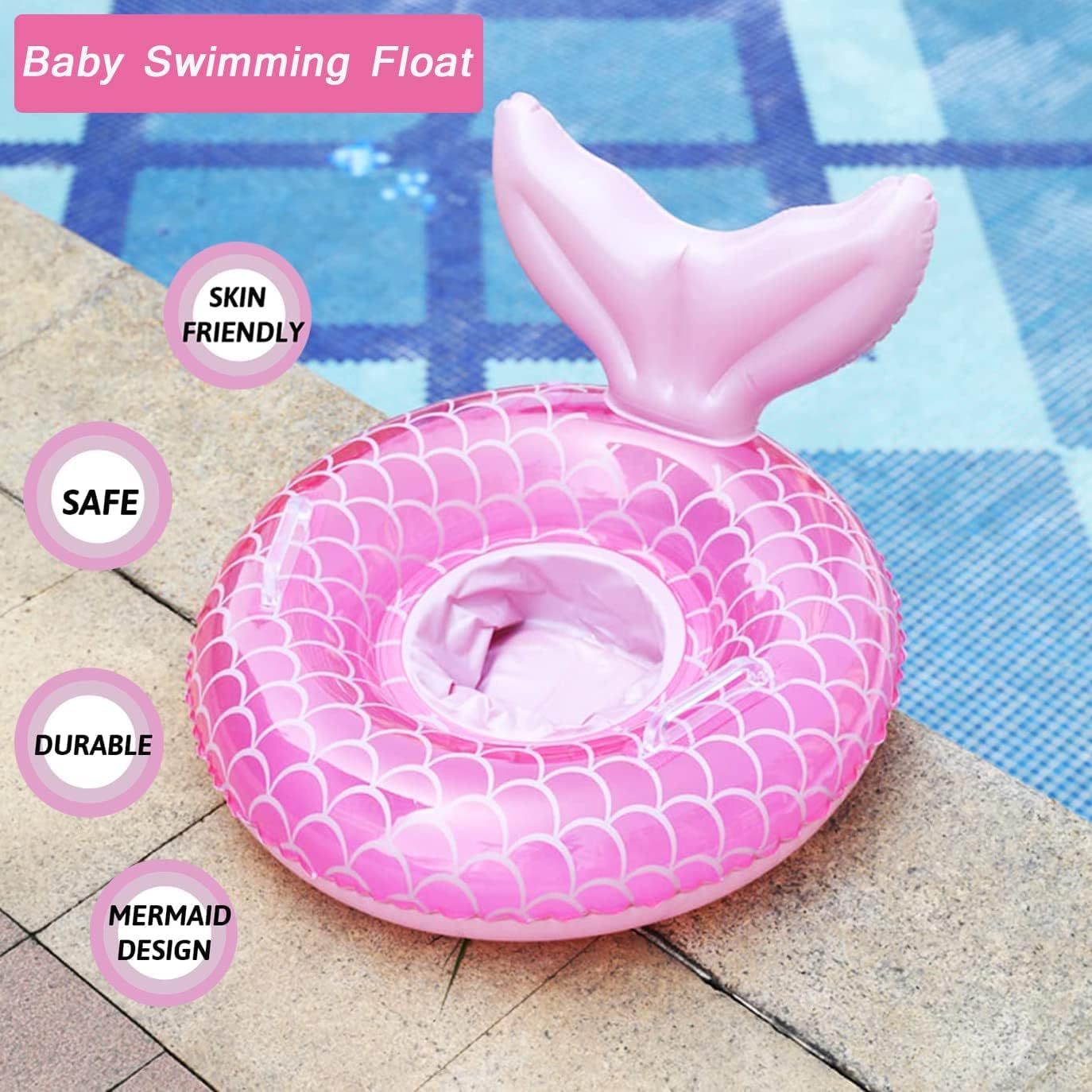 Φουσκωτό Βρεφικό Σωσίβιο Θαλάσσης - Πισίνας με Ουρά Γοργόνας για Ηλικίες 1 - 3 Ετών με Διάμετρο 80cm Φουσκωτό Βρεφικό Σωσίβιο Θαλάσσης - Πισίνας με Ουρά Γοργόνας για Ηλικίες 1 - 3 Ετών με Διάμετρο 80cm