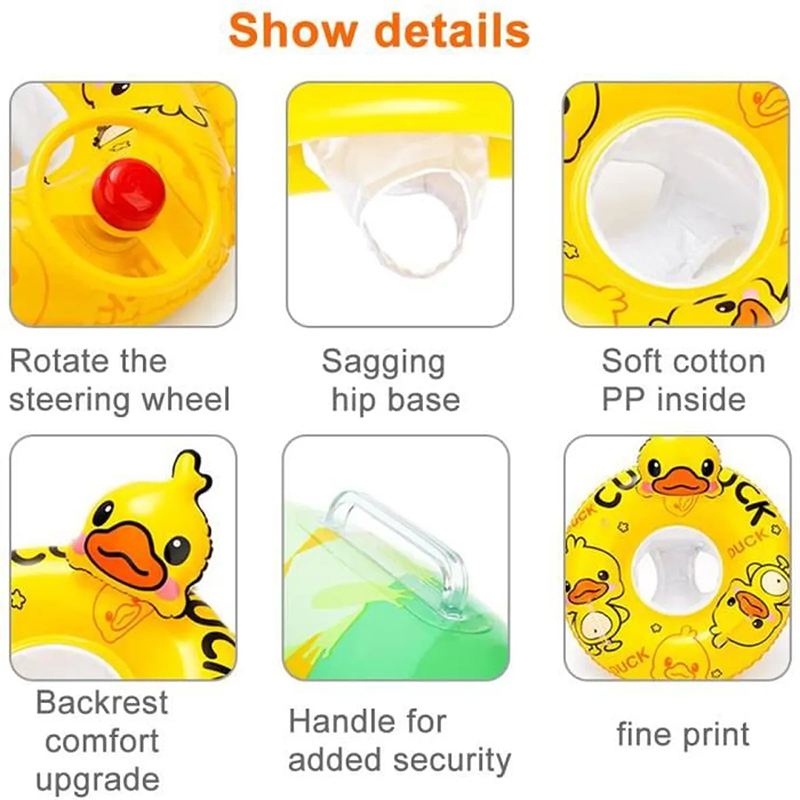 Φουσκωτό Βρεφικό Σωσίβιο Θαλάσσης - Πισίνας με Παπάκια & Τιμόνι για Ηλικίες 1 - 3 Ετών με Διάμετρο 70cm Φουσκωτό Βρεφικό Σωσίβιο Θαλάσσης - Πισίνας με Παπάκια & Τιμόνι για Ηλικίες 1 - 3 Ετών με Διάμετρο 70cm