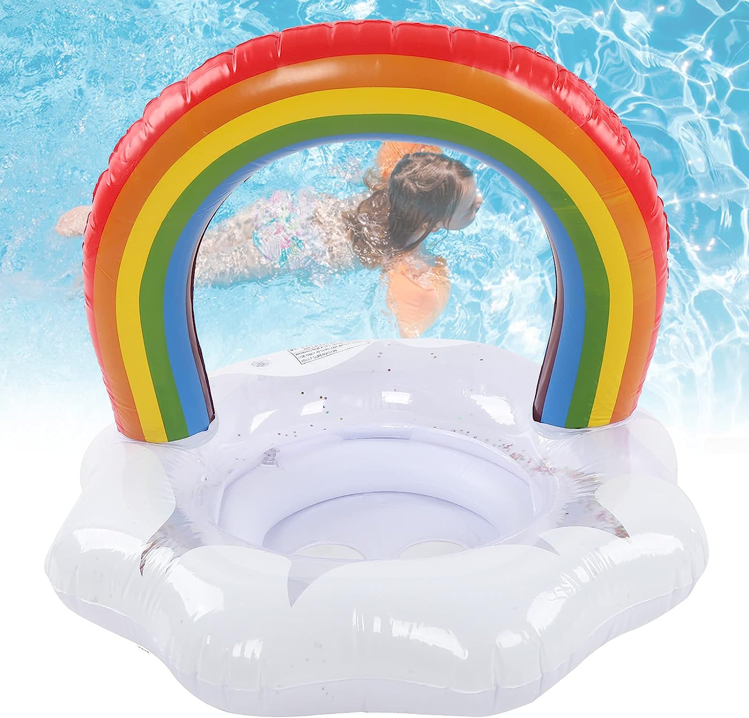 Φουσκωτό Βρεφικό Σωσίβιο Ουράνιο Τόξο για Ηλικίες 1 - 3 Ετών με Διάμετρο 60cm Φουσκωτό Βρεφικό Σωσίβιο Ουράνιο Τόξο για Ηλικίες 1 - 3 Ετών με Διάμετρο 60cm