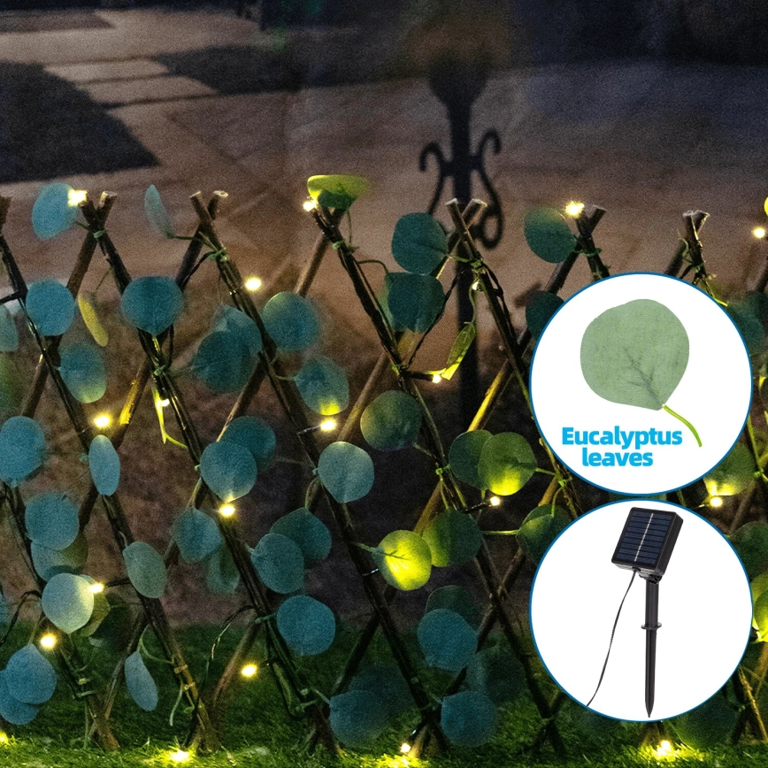 Φράχτης Κήπου με 56 LED Ηλιακού Φωτισμού 2x0,4m Φράχτης Κήπου με 56 LED Ηλιακού Φωτισμού 2x0,4m