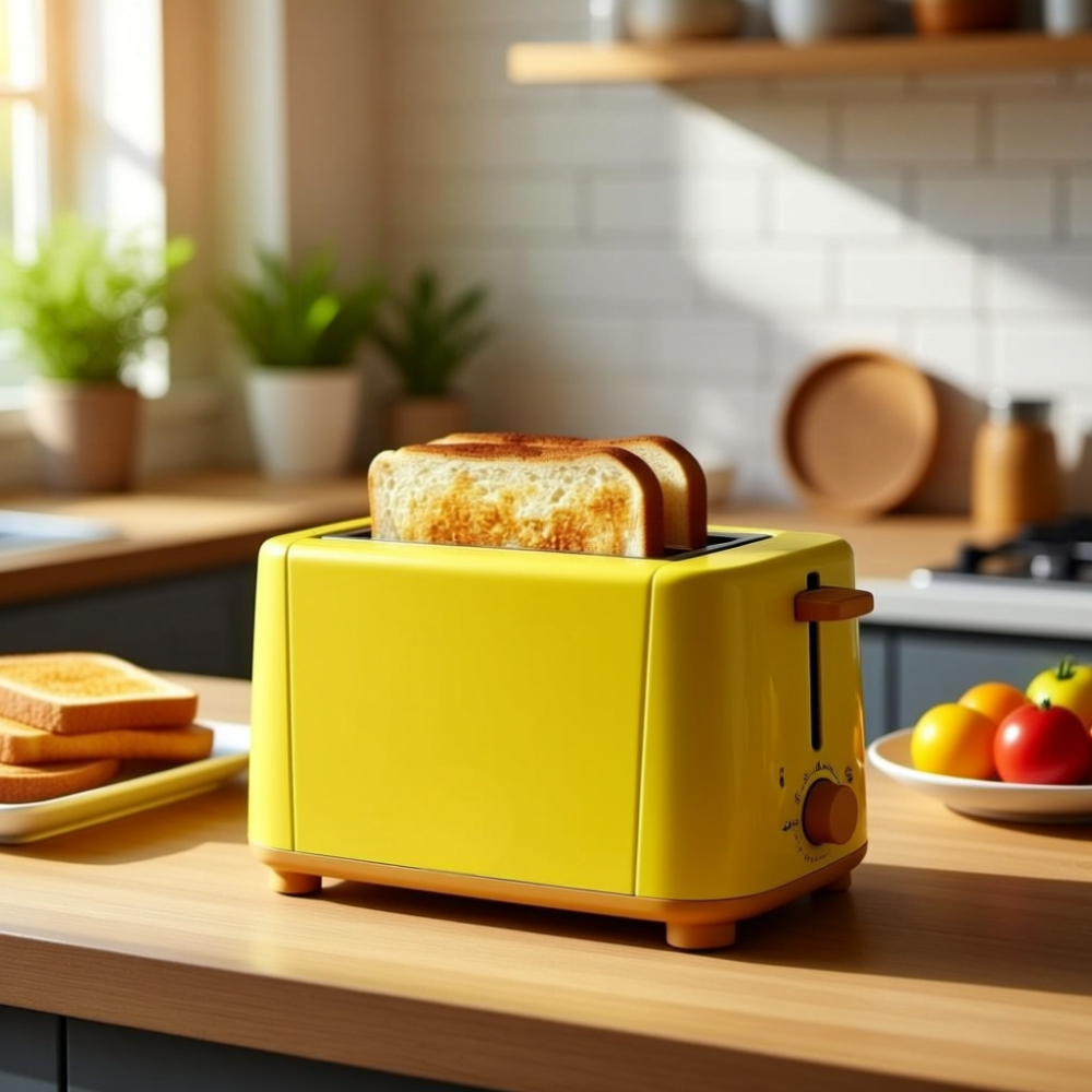 Φρυγανιέρα 2 Θέσεων 900W - Κίτρινη Andowl Φρυγανιέρα 2 Θέσεων 900W - Κίτρινη Andowl