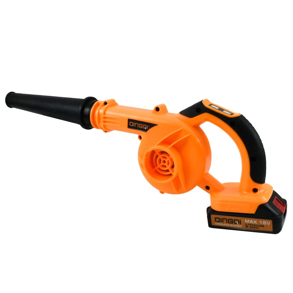 Φυσητήρας Μπαταρίας Κήπου με Σακί - Επαναφορτιζόμενο Blower 18V με 2 Μπαταρίες 2000mAh & Οθόνη LCD DINGQI - Πορτοκαλί Φυσητήρας Μπαταρίας Κήπου με Σακί - Επαναφορτιζόμενο Blower 18V με 2 Μπαταρίες 2000mAh & Οθόνη LCD DINGQI - Πορτοκαλί
