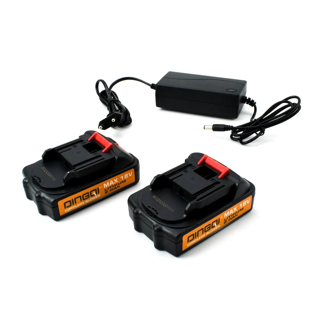 Φυσητήρας Μπαταρίας Κήπου με Σακί - Επαναφορτιζόμενο Blower 18V με 2 Μπαταρίες 2000mAh & Οθόνη LCD DINGQI - Πορτοκαλί Φυσητήρας Μπαταρίας Κήπου με Σακί - Επαναφορτιζόμενο Blower 18V με 2 Μπαταρίες 2000mAh & Οθόνη LCD DINGQI - Πορτοκαλί
