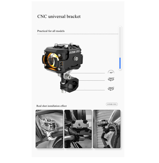 Future Eyes F150 Αδιάβροχοι Προβολείς LED Μοτοσυκλέτας Hi/Lo 12V 8000LM σετ 6500K 3000K Future Eyes F150 Αδιάβροχοι Προβολείς LED Μοτοσυκλέτας Hi/Lo 12V 8000LM σετ 6500K 3000K