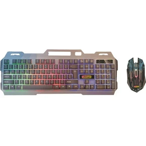 Gaming Ενσύρματο Φωτιζόμενο LED RGB Πληκτρολόγιο USB και Ποντίκι με Κουμπιά Χειρισμού Andowl Gaming Ενσύρματο Φωτιζόμενο LED RGB Πληκτρολόγιο USB και Ποντίκι με Κουμπιά Χειρισμού Andowl