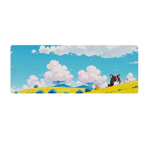 Gaming Mouse Pad με Αντιολισθητική Επιφάνεια 30x80cm Τοπίο με Γάτα Gaming Mouse Pad με Αντιολισθητική Επιφάνεια 30x80cm Τοπίο με Γάτα