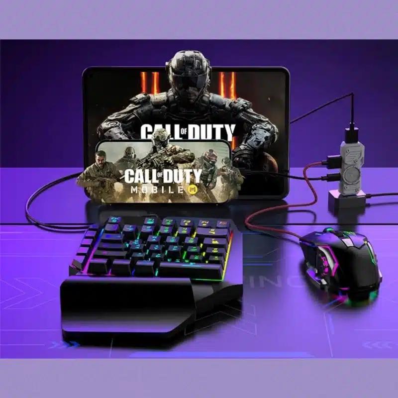 Gaming Set Κινητού με Πληκτρολόγιο, Ποντίκι Bluetooth RGB LED + Φορτιστής USB + Βάση Στερέωσης Gaming Set Κινητού με Πληκτρολόγιο, Ποντίκι Bluetooth RGB LED + Φορτιστής USB + Βάση Στερέωσης
