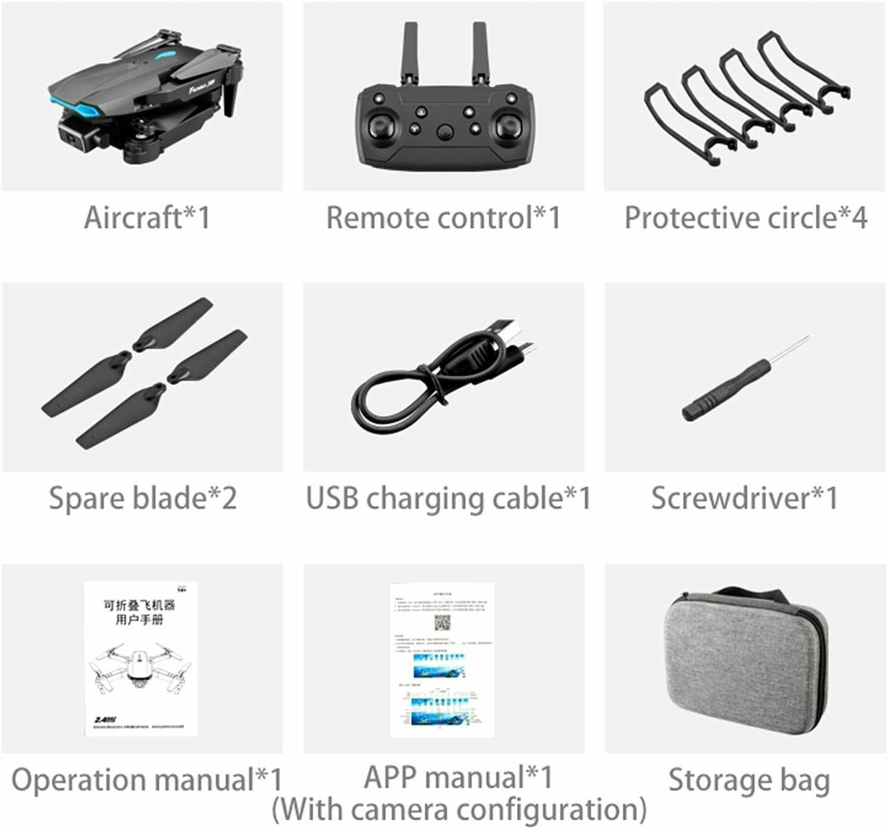 Gaoqi Αναδιπλούμενο Drone 2.4 GHz με 4K Κάμερα, Ρυθμιζόμενη Ταχύτητα και Χειριστήριο σε Μαύρο Χρώμα Gaoqi Αναδιπλούμενο Drone 2.4 GHz με 4K Κάμερα, Ρυθμιζόμενη Ταχύτητα και Χειριστήριο σε Μαύρο Χρώμα