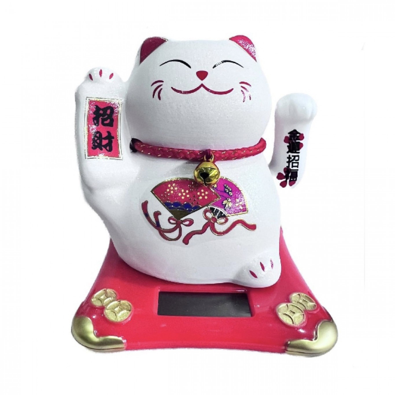 Γάτα Καλωσορίσματος που Λειτουργεί με τον Ήλιο Λευκή/Ροζ-Solar Feng Shui Welcome Cat Για Τύχη και Ευημερία Γάτα Καλωσορίσματος που Λειτουργεί με τον Ήλιο Λευκή/Ροζ-Solar Feng Shui Welcome Cat Για Τύχη και Ευημερία