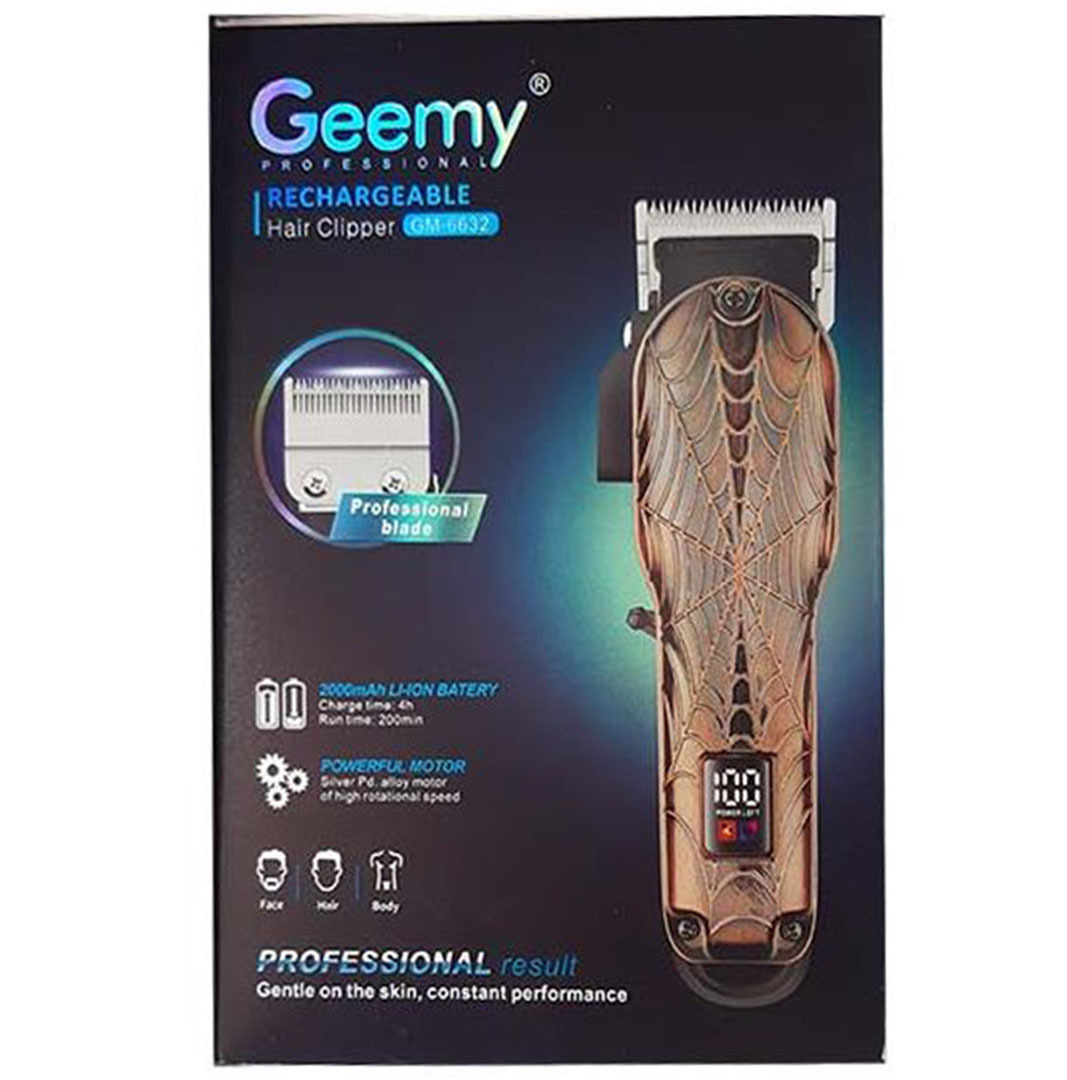 Gemei Επαγγελματική Επαναφορτιζόμενη Κουρευτική Μηχανή Ροζ Χρυσή με Αξεσουάρ Gemei Επαγγελματική Επαναφορτιζόμενη Κουρευτική Μηχανή Ροζ Χρυσή με Αξεσουάρ