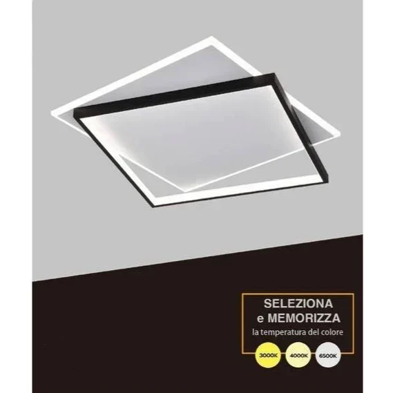 Γεωμετρικό Τετράγωνο Φωτιστικό Οροφής 39W με Led και Ρυθμιζόμενη Θερμοκρασία Φωτισμού Γεωμετρικό Τετράγωνο Φωτιστικό Οροφής 39W με Led και Ρυθμιζόμενη Θερμοκρασία Φωτισμού
