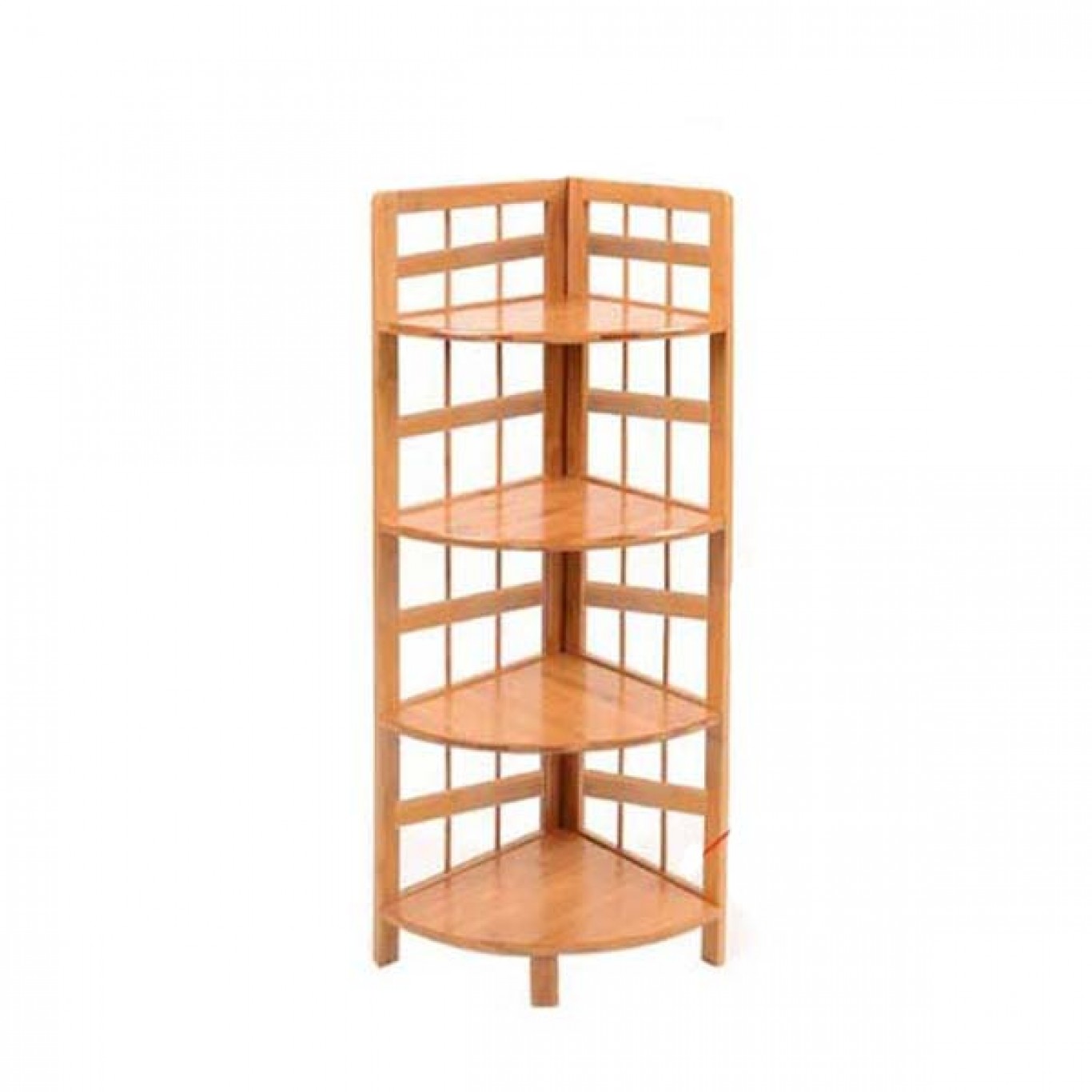 Γωνιακή Ραφιέρα Δαπέδου από Bamboo με 4 Ράφια 123x29x29 cm Γωνιακή Ραφιέρα Δαπέδου από Bamboo με 4 Ράφια 123x29x29 cm