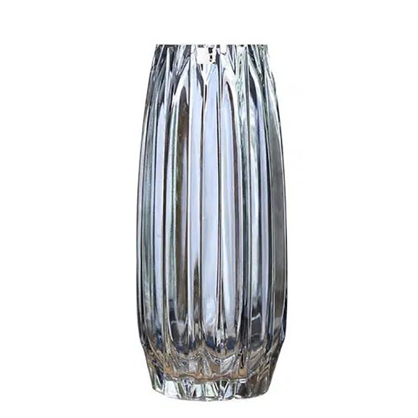 Γυάλινο Aνθοδοχείο με Aνάγλυφη Eπιφάνεια “Elegance Grey Long” Διαστάσεις 13x30cm Γυάλινο Aνθοδοχείο με Aνάγλυφη Eπιφάνεια “Elegance Grey Long” Διαστάσεις 13x30cm