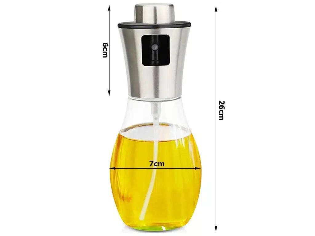 Γυάλινο Δοχείο Σπρέι Λαδιού Χωρητικότητας 7x7x26 cm 200ml Γυάλινο Δοχείο Σπρέι Λαδιού Χωρητικότητας 7x7x26 cm 200ml