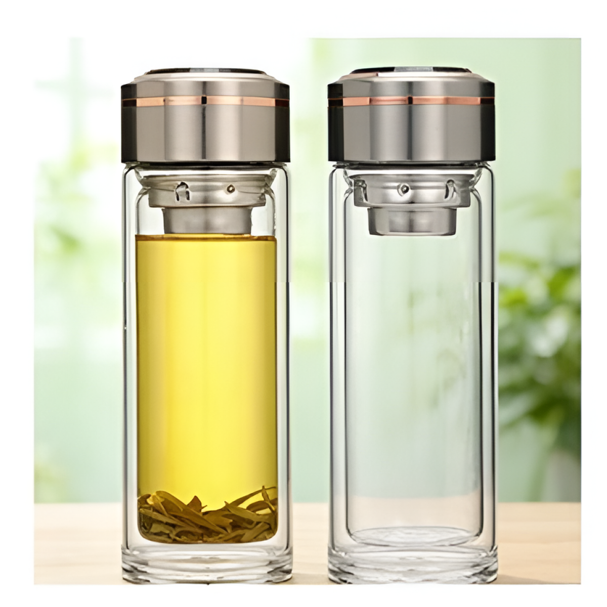 Γυάλινο Μπουκάλι 400ml με Φίλτρο και Μεταλλικό Καπάκι Γυάλινο Μπουκάλι 400ml με Φίλτρο και Μεταλλικό Καπάκι