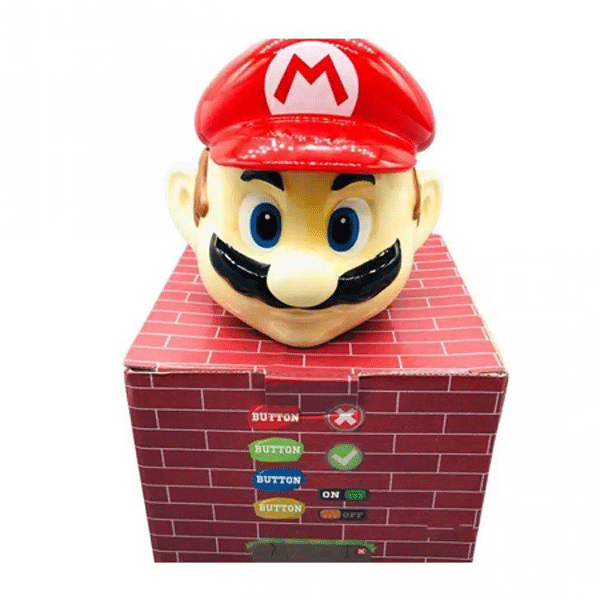 Γυαλιστερή Κούπα MEGA με Σχήμα Super Mario - Χωρητικότητας 350 mL με Kαπάκι Γυαλιστερή Κούπα MEGA με Σχήμα Super Mario - Χωρητικότητας 350 mL με Kαπάκι