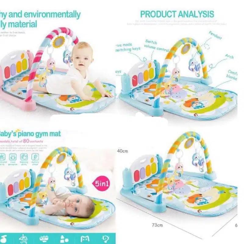 Γυμναστήριο Χαλάκι Δραστηριοτήτων με Πιάνο & Ήχους Ζώων 5 σε 1 Γυμναστήριο Χαλάκι Δραστηριοτήτων με Πιάνο & Ήχους Ζώων 5 σε 1