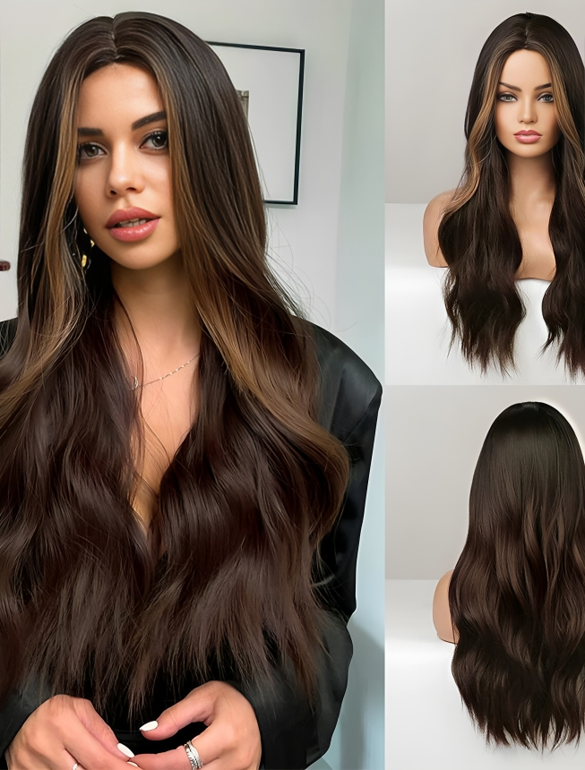 Γυναικεία Περούκα - Καφέ Κυματιστή με Τουφάκια Ανταύγειες Γυναικεία Περούκα - Καφέ Κυματιστή με Τουφάκια Ανταύγειες