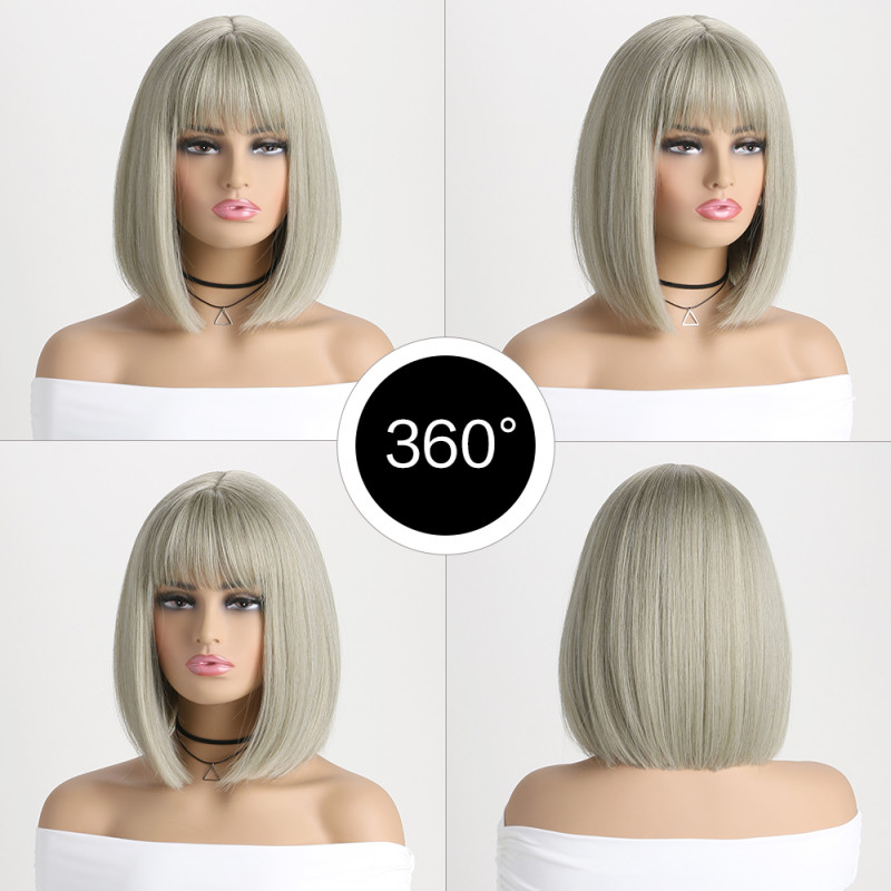 Γυναικεία Περούκα Καρέ με Αφέλειες σε 3 Χρώματα Γυναικεία Περούκα Καρέ με Αφέλειες σε 3 Χρώματα