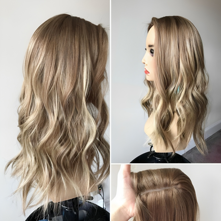 Γυναικεία Περούκα - Ξανθιά με Ανταύγειες και Σπαστό Χτένισμα Γυναικεία Περούκα - Ξανθιά με Ανταύγειες και Σπαστό Χτένισμα