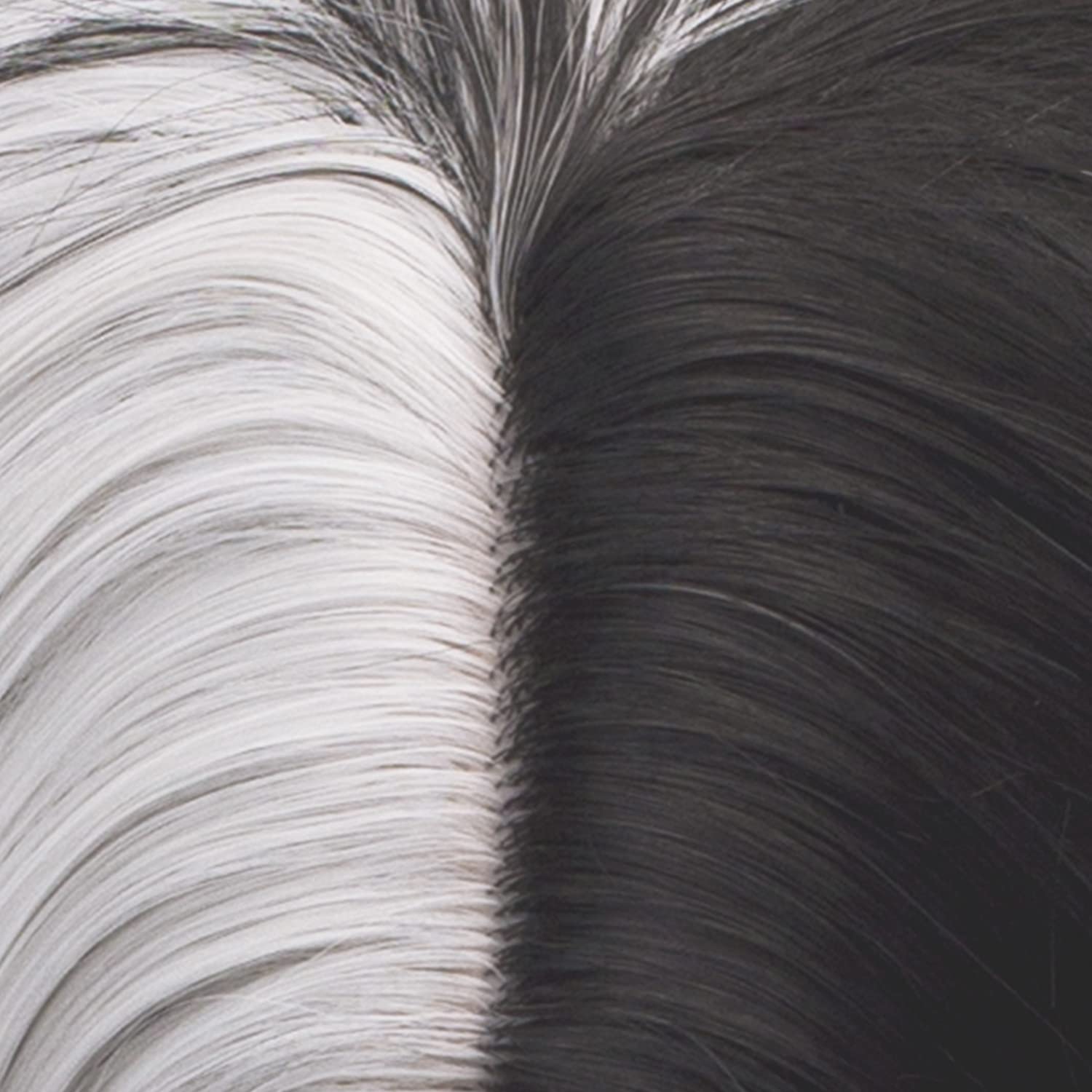 Γυναικεία Περούκα - Κυματιστή Μισή Άσπρη Μισή Μαύρη Γυναικεία Περούκα - Κυματιστή Μισή Άσπρη Μισή Μαύρη