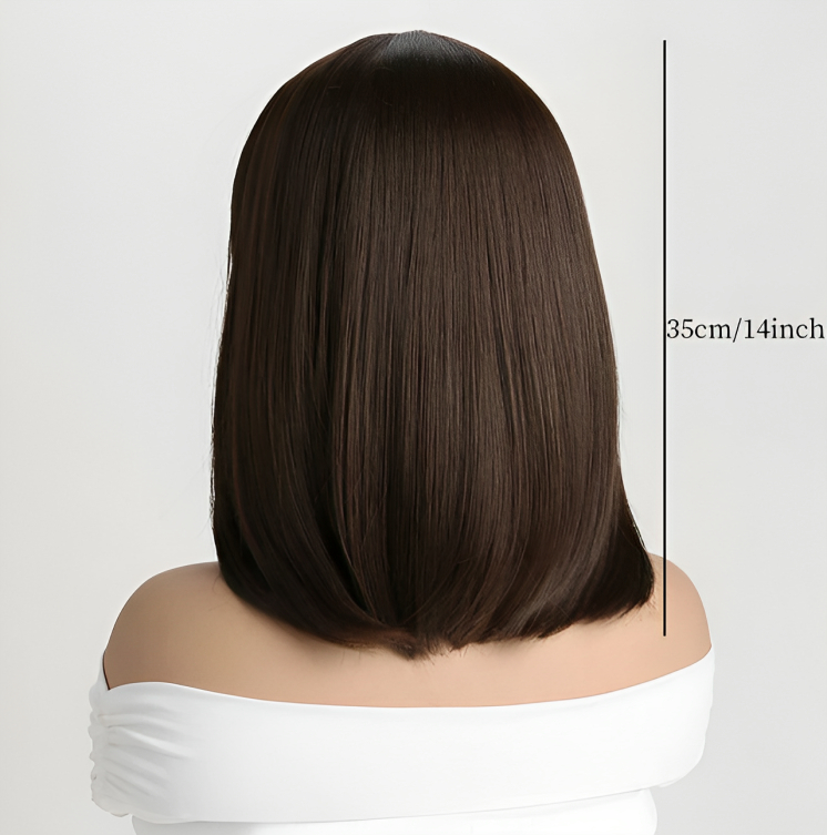 Γυναικεία Περούκα - Σκούρο Καφέ με Μακρύ Καρέ Γυναικεία Περούκα - Σκούρο Καφέ με Μακρύ Καρέ