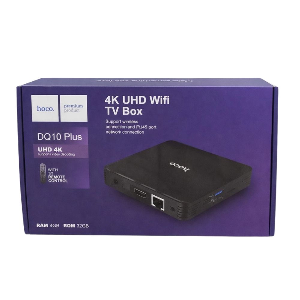 Hoco Plus 4K UHD TV Box με Android 12, Wi-Fi Dual Band και 4GB RAM Hoco Plus 4K UHD TV Box με Android 12, Wi-Fi Dual Band και 4GB RAM