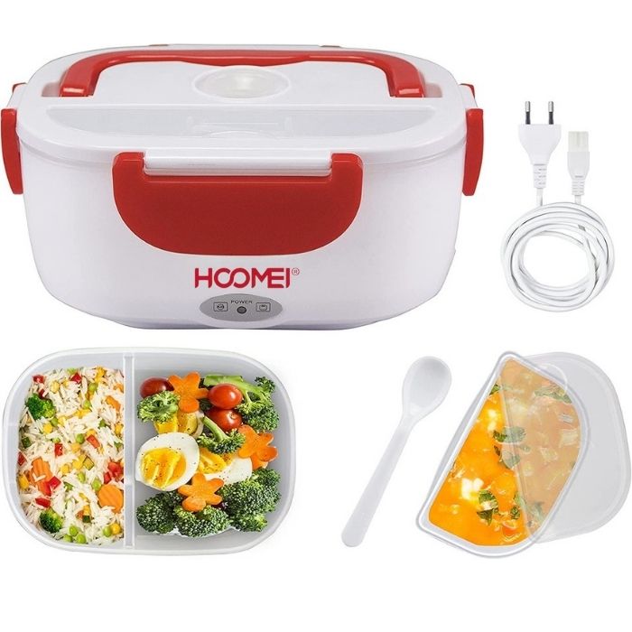Hoomei Αεροστεγές Ηλεκτρικό Θερμαινόμενο Φαγητοδοχείο - Θερμός 40W με Κουτάλι - Electric Heated Lunchbox Hoomei Αεροστεγές Ηλεκτρικό Θερμαινόμενο Φαγητοδοχείο - Θερμός 40W με Κουτάλι - Electric Heated Lunchbox