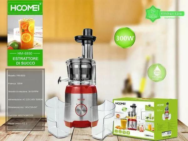 Hoomei Αποχυμωτής Φρούτων 300W Κόκκινος Hoomei Αποχυμωτής Φρούτων 300W Κόκκινος