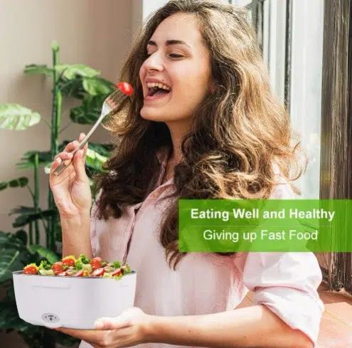 Hoomei Ηλεκτρικό Θερμαινόμενο Αεροστεγές Δοχείο Φαγητού 40W Inox Πράσινο Hoomei Ηλεκτρικό Θερμαινόμενο Αεροστεγές Δοχείο Φαγητού 40W Inox Πράσινο