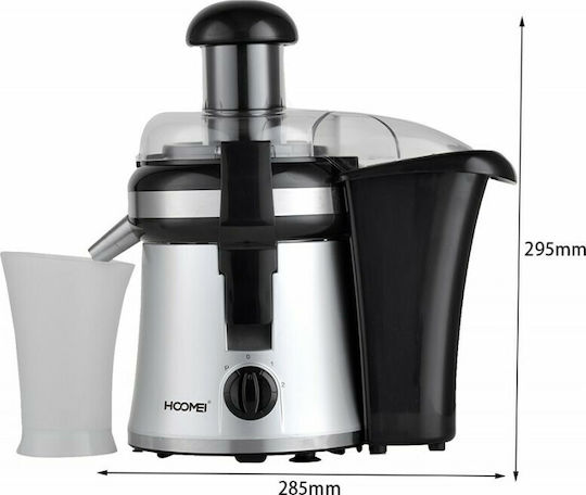 Hoomei Ηλεκτρικός Αποχυμωτής 350W Inox Με 2 Ταχύτητες Hoomei Ηλεκτρικός Αποχυμωτής 350W Inox Με 2 Ταχύτητες