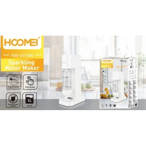 Hoomei Παρασκευαστής Σόδας με Μπουκάλι 1lt και Χειροκίνητη Πίεση 26x15x43.5cm Hoomei Παρασκευαστής Σόδας με Μπουκάλι 1lt και Χειροκίνητη Πίεση 26x15x43.5cm