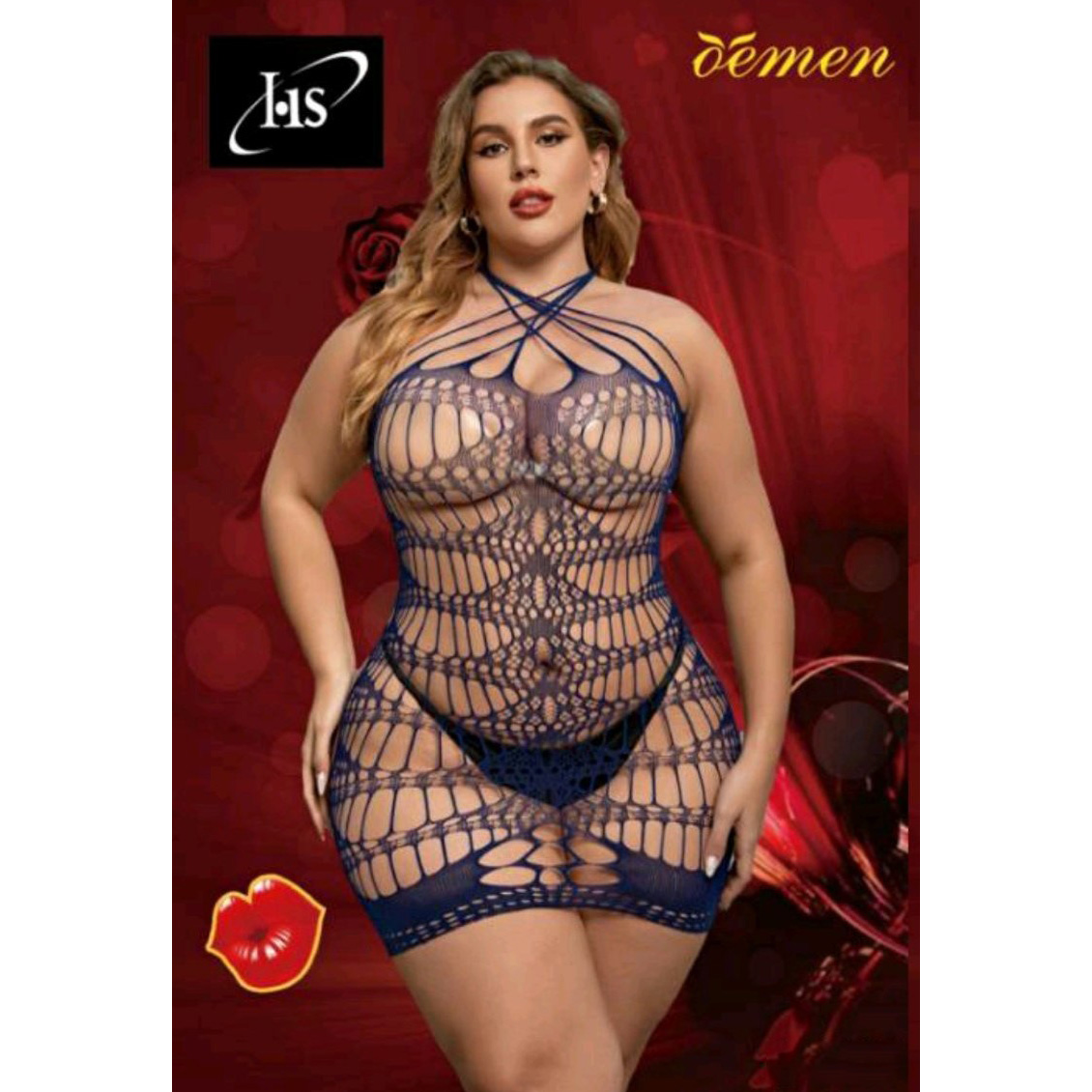 HS Σέξι Γυναικείο Plus Size Ολόσωμο See Through Εσώρουχο One Size - Μπλε HS Σέξι Γυναικείο Plus Size Ολόσωμο See Through Εσώρουχο One Size - Μπλε